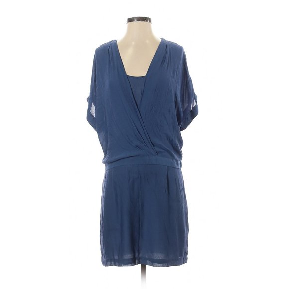 BCBGMAXAZRIA Short Sleeve Dress Blue Size 8 - Picture 4 of 16